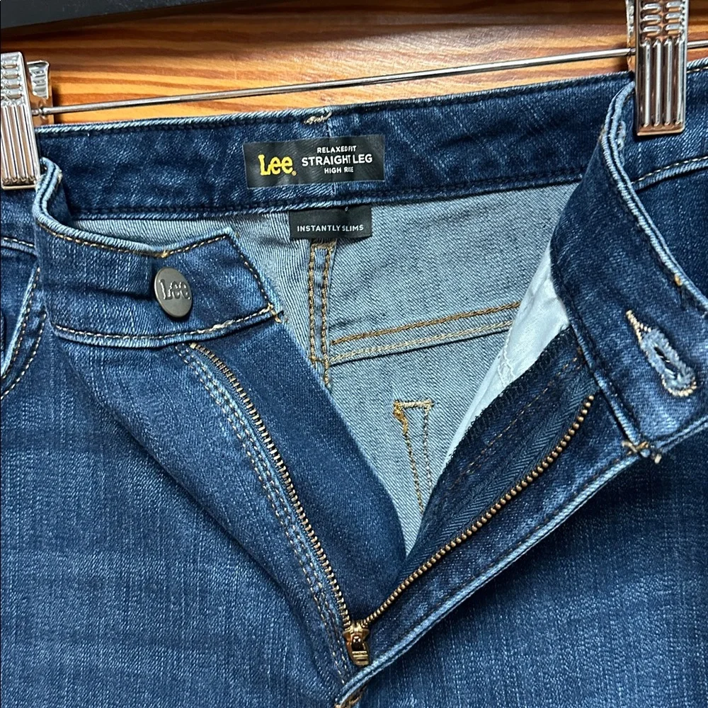 Lee Women's Straight Leg Jeans - Dark Blue 14 short - Picture 4 of 9